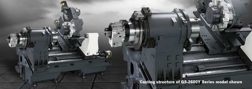 CNC Maximum Performance Turning Centers Casting structure of GS-2600Y model shown