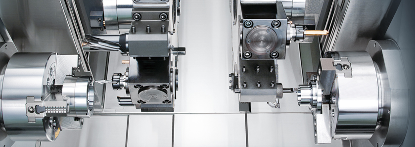 Twin Spindles & Twin Turrets Turning Center GTS-150MMX series model shown